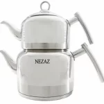 کتری قوری استیل نزاز کف چدن مدل
