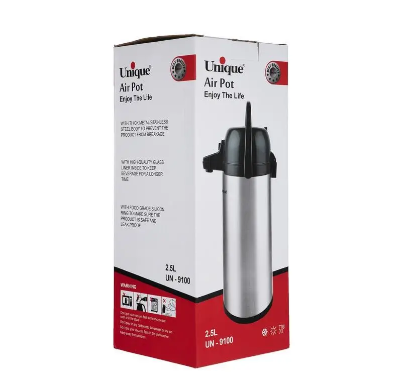 فلاسک پمپی 2.5 لیتر استیل یونیک کد 9100 - Image 4