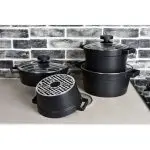 سرویس قابلمه یونیک دیاموند مشکی 8 پارچه مدل 8500 - Image 4