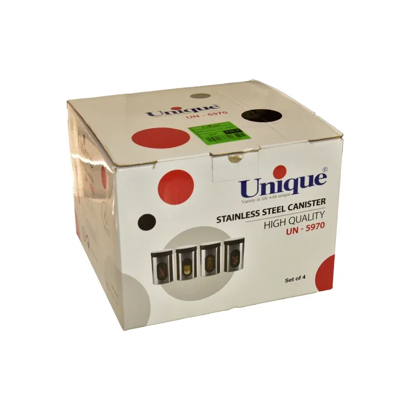 ظرف حبوبات 1 لیتر پنجره دار استیل یونیک 5970 - Image 4