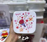 ست ظرف غذا 4 عددی مربع چاپدار لیمون کد 2231 - Image 4