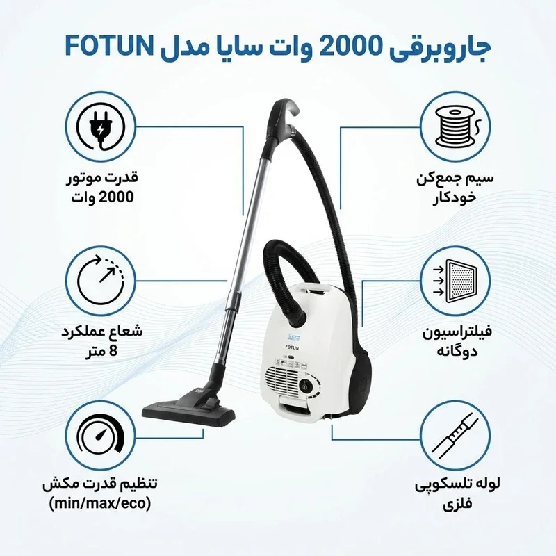 جاروبرقی پارس خزر مدل FOTUN سایا - Image 3